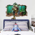 Supzone Dinosaur Wall Stickers, Broken 3D Decorative Wall Decals for Boys Bedroom, Baby Nursery, Children’s Wall Decor