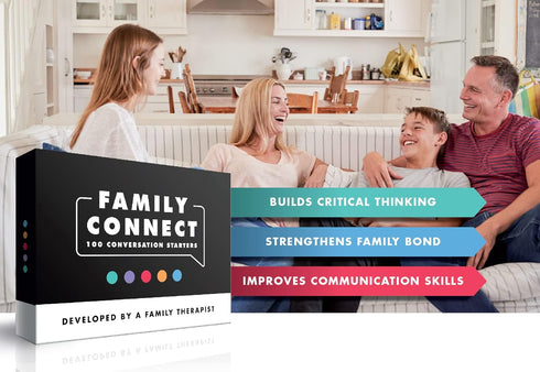 100 Family Conversation Cards, Fun Games for Kids & Adults, Strengthen Relationships for Game Night