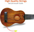 Kids Ukulele Musical Toy, 17 Inch 4 Steel Strings with Pick, Early Educational Learning Instrument Gift for Ages 3-6