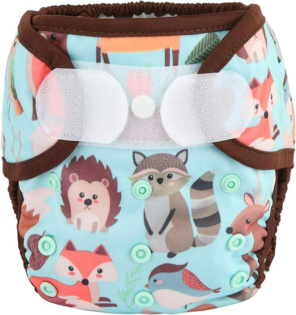 Sigzagor Baby Cloth Diaper Cover Nappy Hook and Loop Double Gusset 6.6lbs to