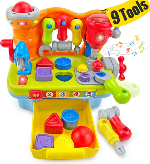 9 in 1 Multifunction Music Workbench Toys for 1 Year Old Boy, Baby Toys for 1 + Year Old Boy 2 Year Old Boy 12-18