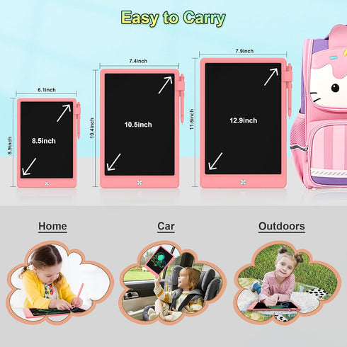 LCD Writing Tablet for Kids, 12.9 Inch Colorful Doodle Board, Erasable Drawing Pad for Boys and Girls 3-8 Years
