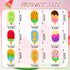 150Pcs JUNEBRUSHS Ice Cream Mini Erasers for Bulk, Cute Fruit Shaped Pencil Erasers for School Classroom Prizes