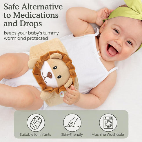 Tummy Upset Baby Colic and Gas Relief, Heated Wrap for Newborns Belly Relief by Soothing Warmth, Baby Heating Pad
