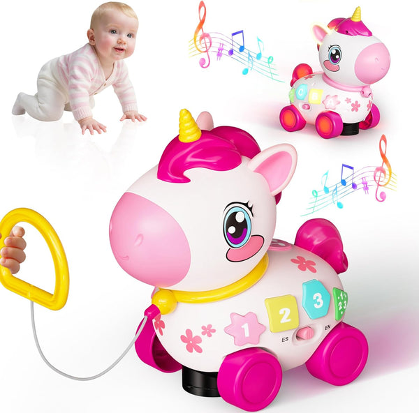 Unicorn Toys for 1 Year Old Girl Gifts, Baby Musical Learning Toys