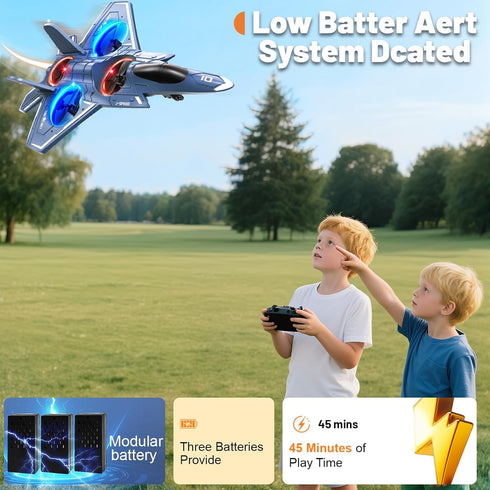 8-16, 360 8-12, 3 Foam Remote Control Airplanes, RC Planes with Light, RC Airplane Fighter Jet for Kids Adults Flip