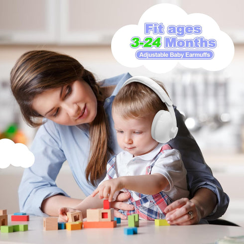 HZ002 Baby Earmuffs - Noise Cancelling Headphones for Babies 3-24 Months, Ideal for Fireworks, Sleeping, Concerts,