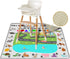 ReignDrop 54" XL Splat Mat for Under High Chair- Creative Design for Art