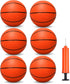 6 Pack 6" Mini Basketballs for Toddlers, Kids, Teenagers with Pump, Durable PVC for Mini Over Door Hoop