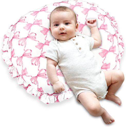 Ruffle Nursing Pillow Cover, Removable Stetchy Case for Breastfeeding Pillows, Ultra Soft and Breathable Feeding Pillow