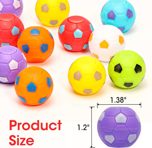 24 4-8 8-12, AZEN Pcs Soccer Party Favors for Kids Mini Fidget Spinners Soccer Ball Toys, Goodie Bags Stuffers
