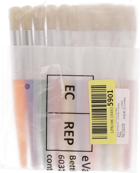 Anezus Large Chubby Paint Brushes Round and Flat for Washable Paint Acrylic Paint, 10Pcs for Preschool