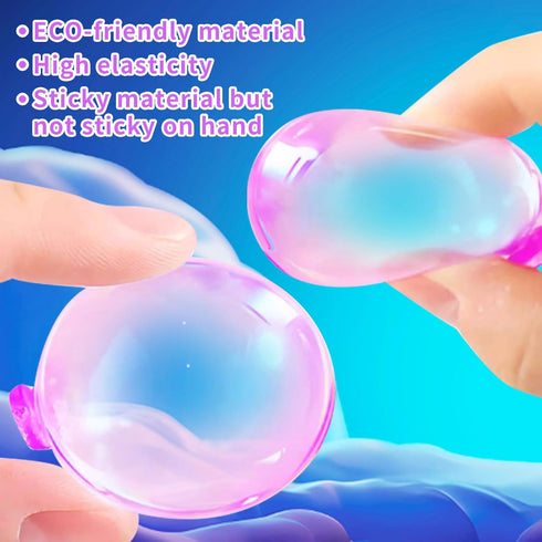 195PCS 3+ Amy&Benton DIY Sticky Balloons with Pump, Space Rocket Balloon the Funny Inflator Toy, Magic Balloon Maker