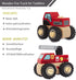 Construction Vehicles for Toddlers - 2 Pcs Wooden Detachable Cranes and Tractor, Hand Push Car Toys