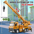 TAKGUD 13.5" Crane Toy for Boys, Large Crane Truck with Lights and Sounds, Open-able Doors, Friction Powered