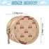 PYBUG Cherry Round Pacifier Storage Case, Polyester & TPU Lined with Hook Buckle, Pacifier Container Box for Baby