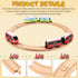 Pack 16 Pack Liliful of Wooden Train Tracks Expansion Male-Male Female-Female Train Track for Most Wooden Railway