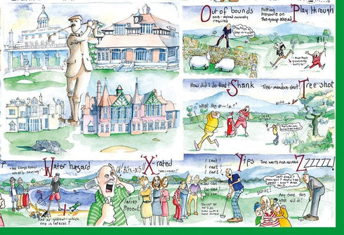 The Golf Course 1000 Piece Jigsaw Puzzle by Tim Bulmer - Comical Colorful Puzzles for Adults, Gift for Golfers