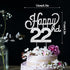 LINGTEER Happy 22nd Birthday Silver Rhinestone Cake Topper - Cheers to 22 Years Old Party Cake Centerpieces Decorations