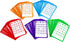 Yuanhe 100 Bingo Cards - Reusable Bingo Paper Game Cardstock Bulk in 5 Colors