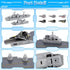 Set Model Military Naval Ship Aircraft Carrier Toy Play with Small Scale Model Planes, Battleship and Supply Ship