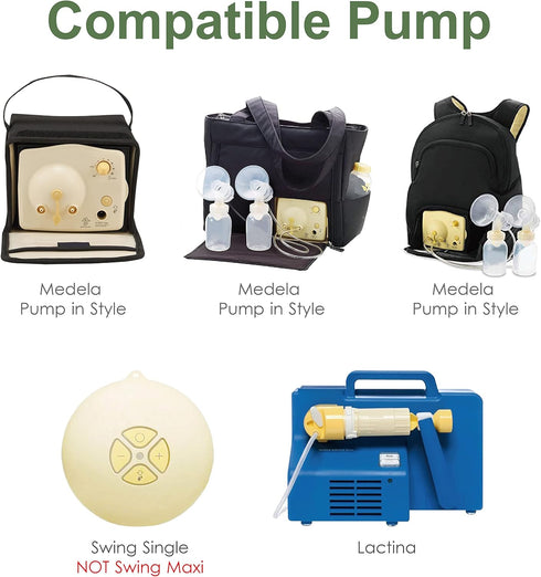 Maymom Pump Parts 2X Detachable Breastshield (24mm) with Valve Membrane and Connector, Compatible with Medela Breast