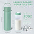 Momify 36-Hour 20oz Portable Breastmilk Storage Bottle, Vacuum Insulated Stainless Steel Breast Milk Cooler Bottle, TSA