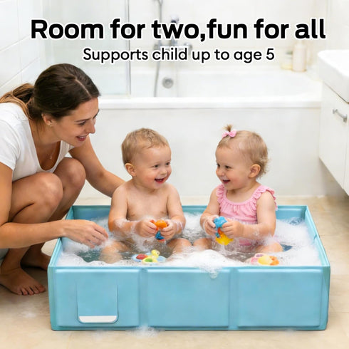 Collapsible Baby Bathtub, Foldable Infant Bath Tub with Non-Slip Base, Portable Travel Baby Bath for Newborns