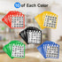 50-Pack Multi-Color Bingo Game Cards Set with Easy Read Numbers, Reusable Paper Sheets for Game Nights