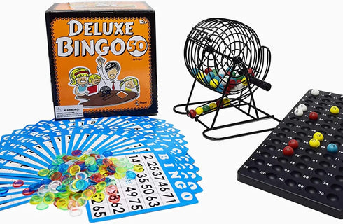 Regal Bingo Deluxe Game Set for Adults and Kids - Includes 8