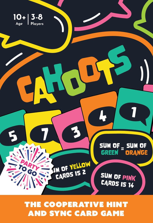 Gamewright Party to Go Cahoots: The Cooperative Hint and Sync Card Game for 3-8 Players, Age 10+