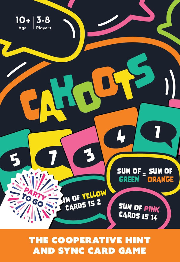 Gamewright Party to Go Cahoots: The Cooperative Hint and Sync Card Game for 3-8 Players, Age 10+