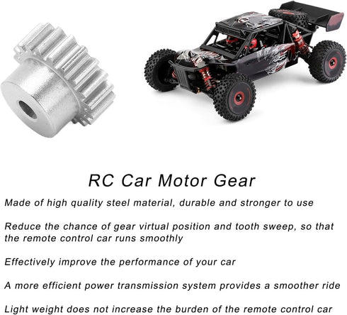 VGEBY RC Car Motor Gear, 19T Remote Control Car Pinion Motor Gear for WLtoys 124016 124017 144010 Wltoys Pinions