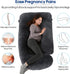 cauzyart Pregnancy Pillows for Sleeping U-Shape Full Body Pillow and Maternity Support - for Back, HIPS, Legs, Belly