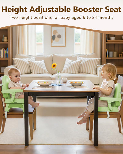 3-in-1 618M 30 lbs), Booster Seat for Kitchen Chair, Foldable & Portable Booster Seat with Tray, Extra Dishwasher-Safe