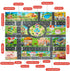 Plastic Toy Rug, Self Cleaning Oil Free Cloth,Washable for Floor Or Table,Kids Carpet PVC City Life,Educational Road