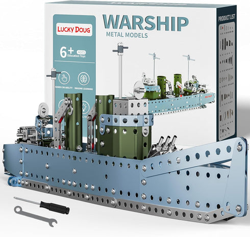 Lucky Doug Stem Building Projects Model Cruiser Ocean Ship Set, 504 Pieces