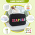 Portable Small Diaper Bag, Chenille Letter Diaper Caddy Organizer Pouch Newborn Baby Essentials Must Haves for Nursery