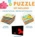 WOOD CITY Toddler Puzzles and Rack Set, Wooden Peg Puzzles Bundle with Storage Holder for Kids Age 2-4