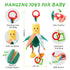 Jollybaby Baby Rattles Hanging Toys for Car Seat, Crib, Stroller, Montessori Plush Vegetable Toys