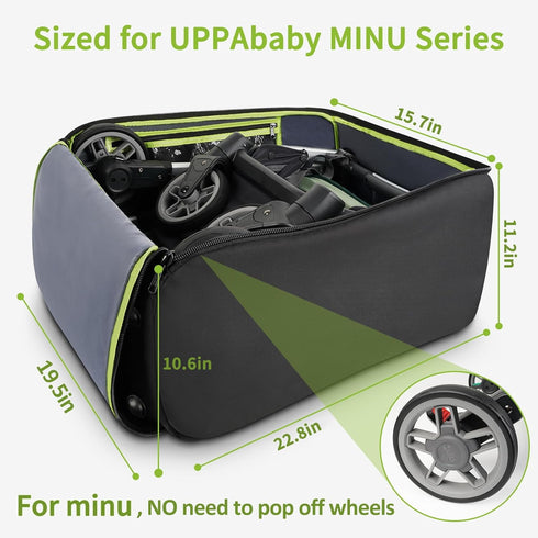 V2,MINU V3, Backpack YOREPEK Padded Stroller Bag for Airplane Travel Fits for UPPAbaby MINU,MINU Gate Check Stroller