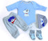 Reborn Baby Dolls Boy Clothes for 17-22 Inch 4 pcs Sets Fit 17-22" Newborn Baby Dolls Clothes
