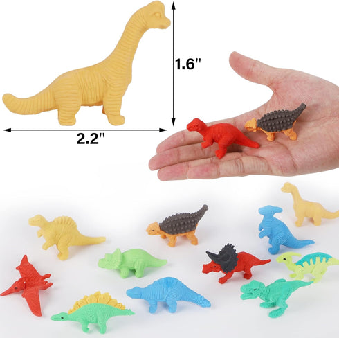 72 Pcs Animal Erasers for Kids, Mini Dinosaur Erasers Puzzle, Classroom Prizes