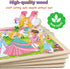 Wooden Puzzles for Kids Ages 4-6, 4 Packs 24 PCs Unicorn Mermaid Princess Fairy Jigsaw Puzzles