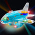ArtCreativity Light Up Airplane Toy for Kids, 1PC, Bump and Go with Colorful Gears, Music, LED Effects, Ages 1-3