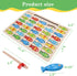 Magnetic Wooden Fishing Game Toy for Toddlers, Alphabet ABC Fish Catching Counting Learning Education Toys