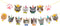 TSJ 14PCS Cat Birthday Banner, Kitty Cat Theme Party Bunting Decoration for Cat Party Favors
