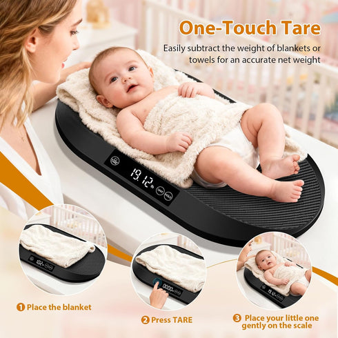 RAOYAN 88lb 0.1oz 60" 5 Baby Scale, Max / Accuracy Baby Scales for Weighing with Auto Hold & Tare, Built-in Tape
