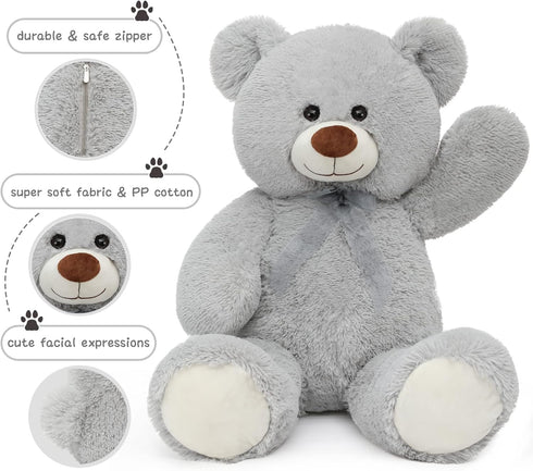 36 Inch Big Teddy Bear, Cute Giant Stuffed Animals, Soft Plush Bear for Kids and Girlfriend