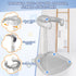 6 Anti-Pinch Adjustable Baby Bath Stand with Anti-Slip Base, Sturdy Baby Stand Up Shower, Huggable Bear Stand Bath